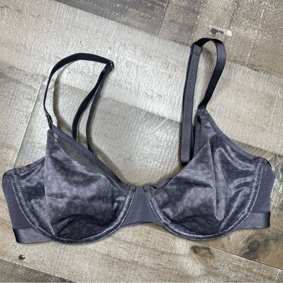 Soma Unbelievable Fit Perfect Coverage Bra 34C Gray Leopard Print - Picture 14 of 14